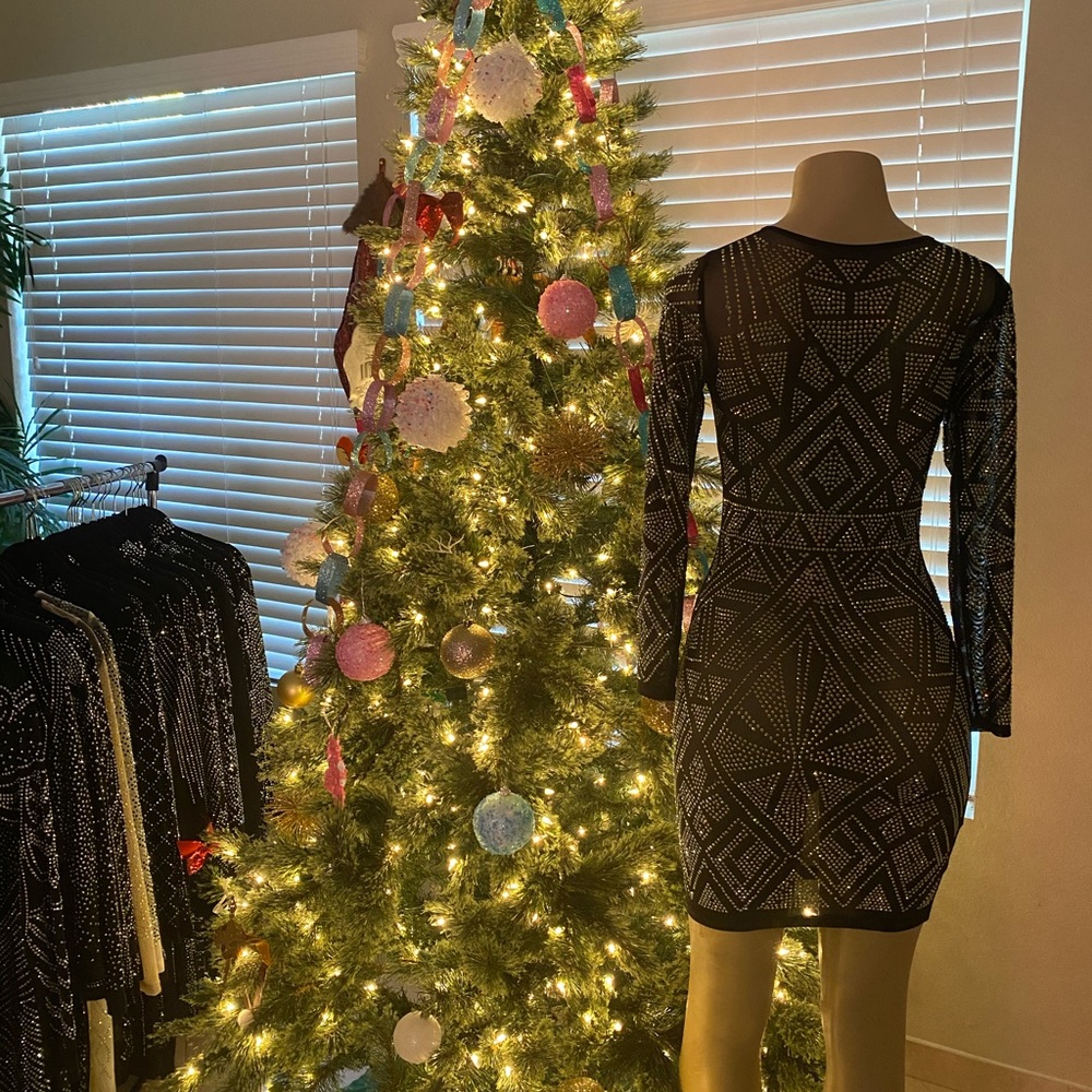 Black bling dress